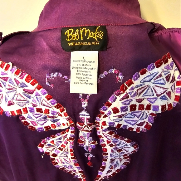 BOB MACKIE WEARABLE ART 🎨 BUTTON DOWN BLOUSE!! 😍😍😍 - Picture 5 of 10